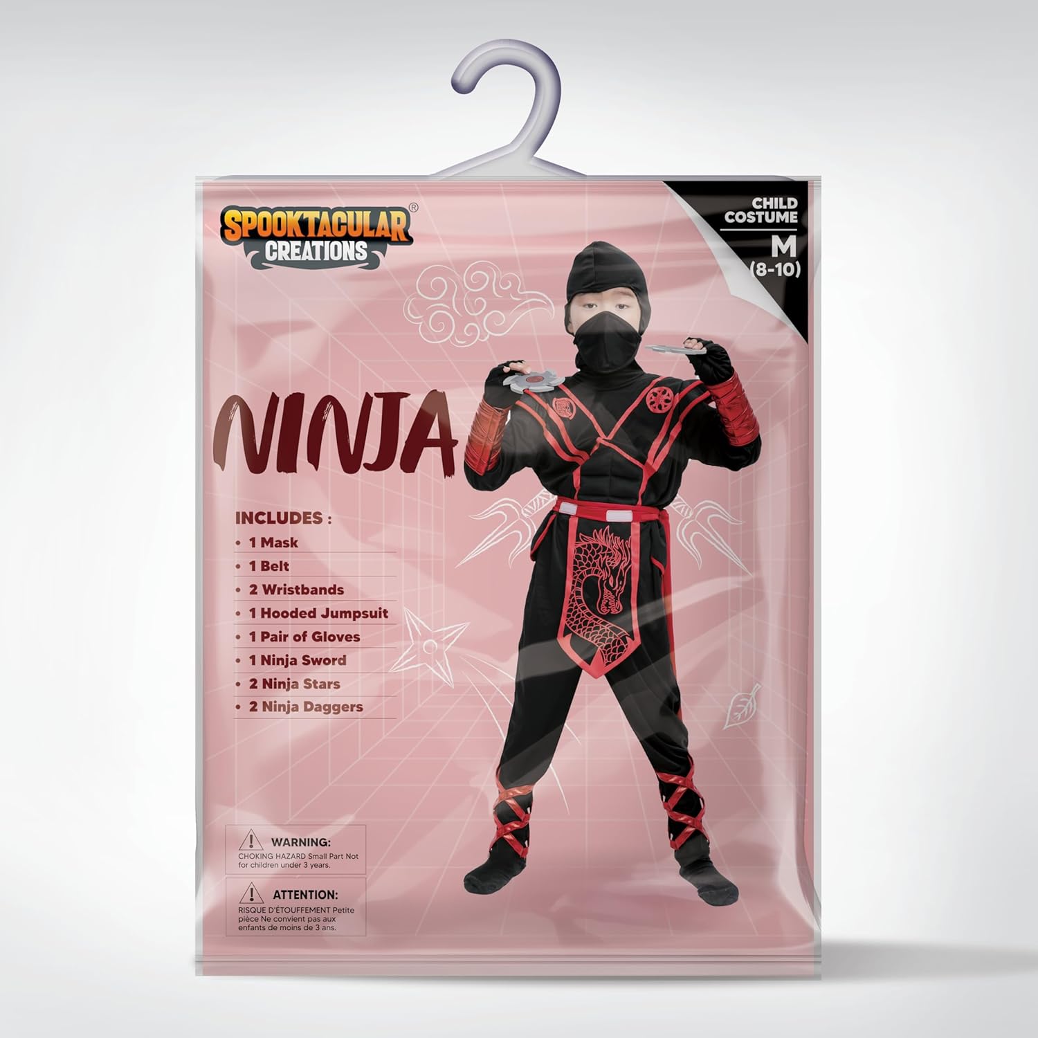 Disfraz de Ninja Dragón Rojo Disfraz de Ninja Dragón Rojo